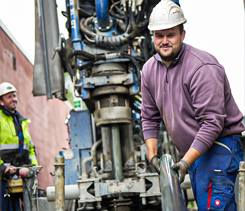 Bohrarbeiten für Geothermie bei Wenkendiek